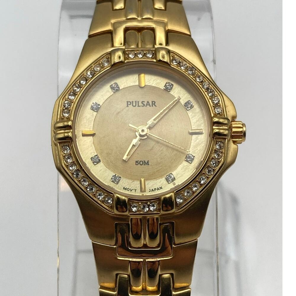 Pulsar Women's Dress Watch 28mm - New Battery - WR 5Bar Wrist 6.75" VX51-X416 - Picture 5 of 11